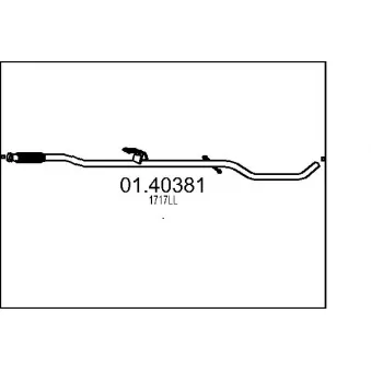 MTS 01.40381 - Tuyau d'échappement