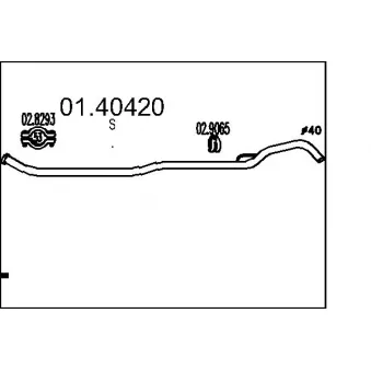 MTS 01.40420 - Tuyau d'échappement