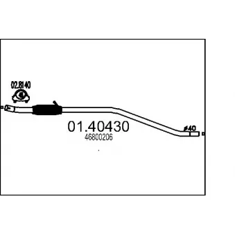 Tuyau d'échappement MTS [01.40430]
