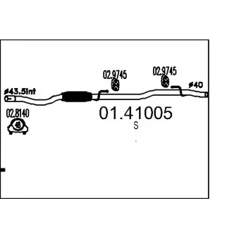 Tuyau d'échappement MTS [01.41005]