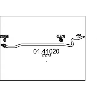 Tuyau d'échappement MTS OEM 1717R8