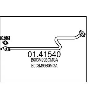 Tuyau d'échappement MTS OEM B003M99B0MGA