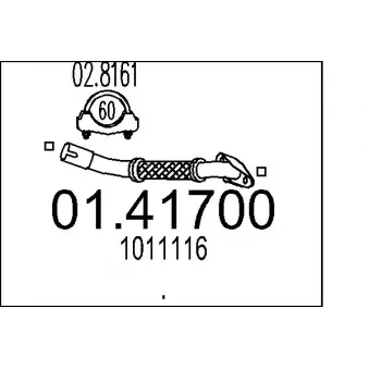 Tuyau d'échappement MTS [01.41700]