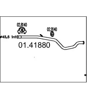 MTS 01.41880 - Tuyau d'échappement