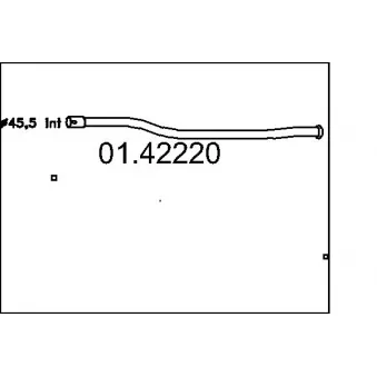 MTS 01.42220 - Tuyau d'échappement