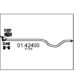 Tuyau d'échappement MTS OEM 1717P8