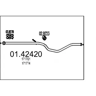 Tuyau d'échappement MTS OEM 1717Q1