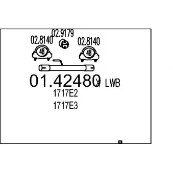 MTS 01.42480 - Tuyau d'échappement