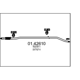 MTS 01.42610 - Tuyau d'échappement