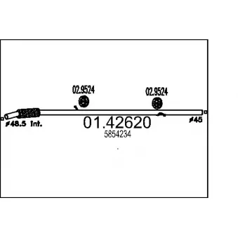 MTS 01.42620 - Tuyau d'échappement