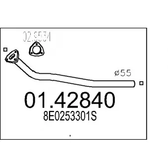 Tuyau d'échappement MTS 01.42840