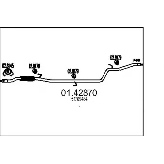MTS 01.42870 - Tuyau d'échappement