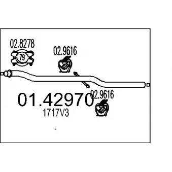 MTS 01.42970 - Tuyau d'échappement