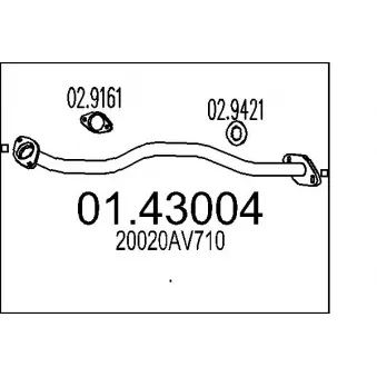 Tuyau d'échappement MTS [01.43004]