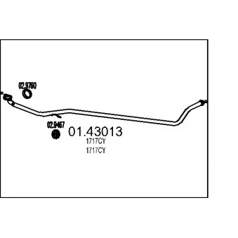 Tuyau d'échappement MTS OEM 1717CY