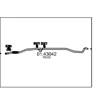 MTS 01.43042 - Tuyau d'échappement