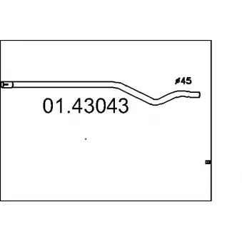 MTS 01.43043 - Tuyau d'échappement