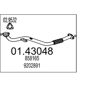 Tuyau d'échappement MTS [01.43048]