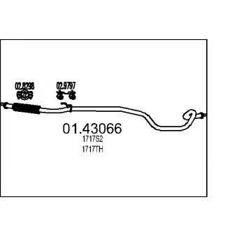 Tuyau d'échappement MTS OEM 1717S2