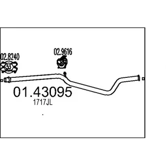 Tuyau d'échappement MTS [01.43095]