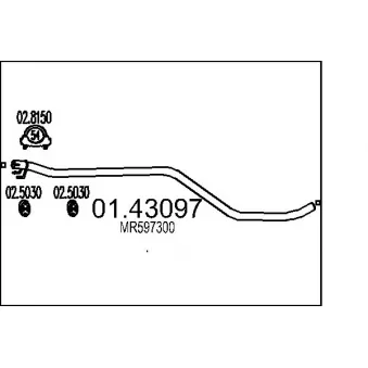 Tuyau d'échappement MTS [01.43097]