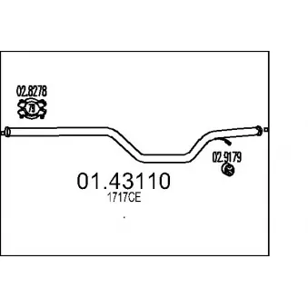 Tuyau d'échappement MTS [01.43110]