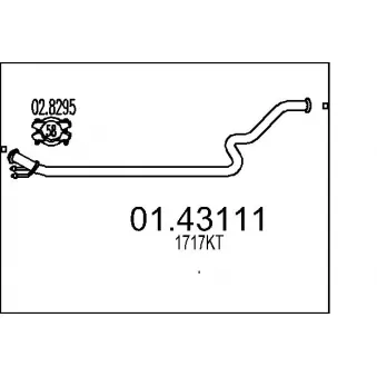 Tuyau d'échappement MTS [01.43111]
