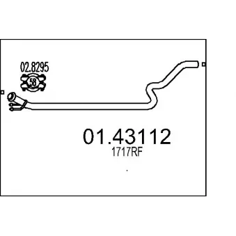 MTS 01.43112 - Tuyau d'échappement