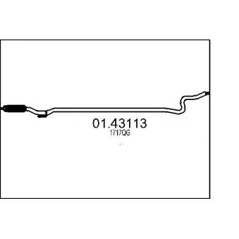 MTS 01.43113 - Tuyau d'échappement