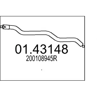 MTS 01.43148 - Tuyau d'échappement