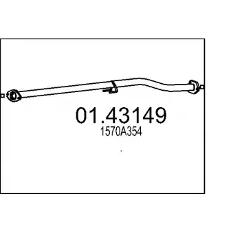 MTS 01.43149 - Tuyau d'échappement