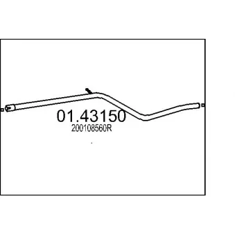 MTS 01.43150 - Tuyau d'échappement