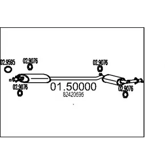 MTS 01.50000 - Silencieux central