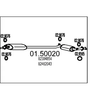 MTS 01.50020 - Silencieux central