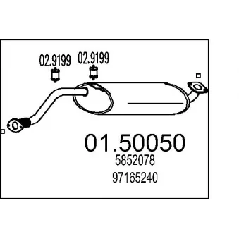 MTS 01.50050 - Silencieux central