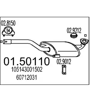 Silencieux central MTS [01.50110]