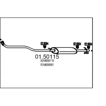 Silencieux central MTS [01.50115]