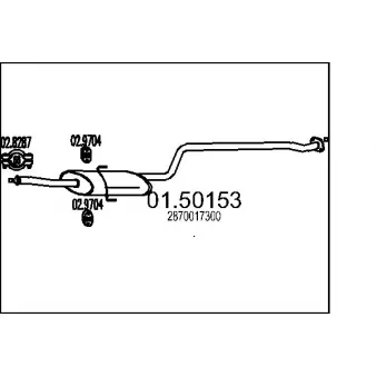Silencieux central MTS 01.50153