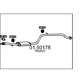 MTS 01.50178 - Silencieux central