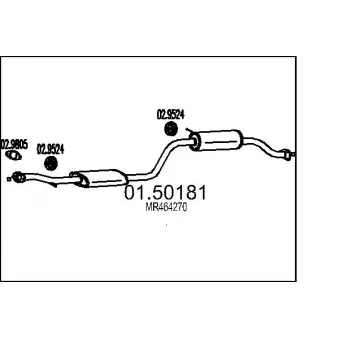 MTS 01.50181 - Silencieux central