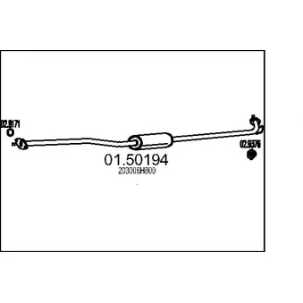 Silencieux central MTS OEM 203008H800
