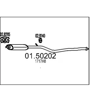 Silencieux central MTS OEM 1717H8