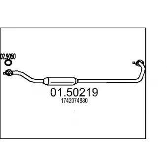 MTS 01.50219 - Silencieux central