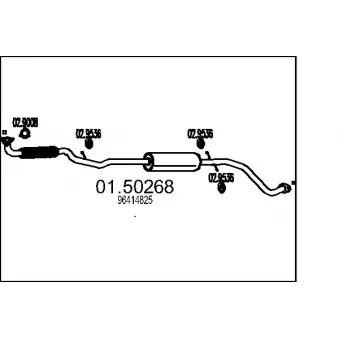 Silencieux central MTS OEM 96414825