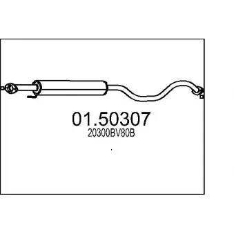 MTS 01.50307 - Silencieux central