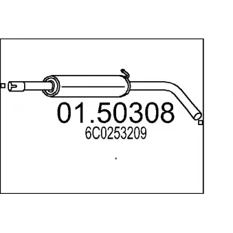 MTS 01.50308 - Silencieux central
