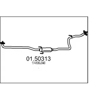 Silencieux central MTS OEM 174100J040