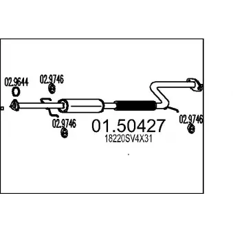 MTS 01.50427 - Silencieux central