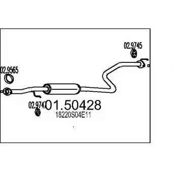 Silencieux central MTS OEM 18220S04E11