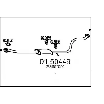 MTS 01.50449 - Silencieux central